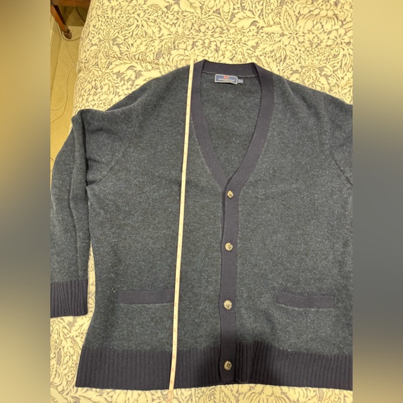 🚌🚍 Vineyard Vines Navy Blue Alpaca, Merino wool blend Cardigan Sweater sz XXL - Picture 5 of 8